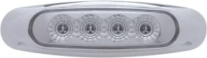 United Pacific 39401 - Clearance/Marker Light - Red Led/Clear Lens, With Reflector, 4 Led