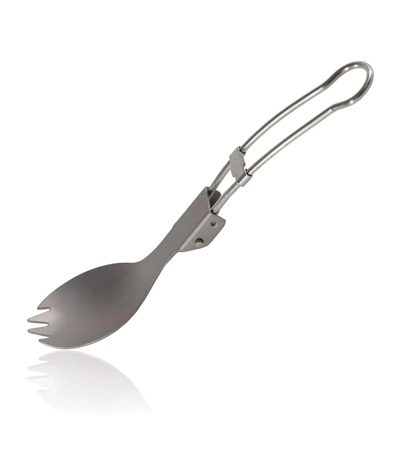 Valtcan Titanium Folding Spork Set with Carrying Bag 2 Pack 18.4g