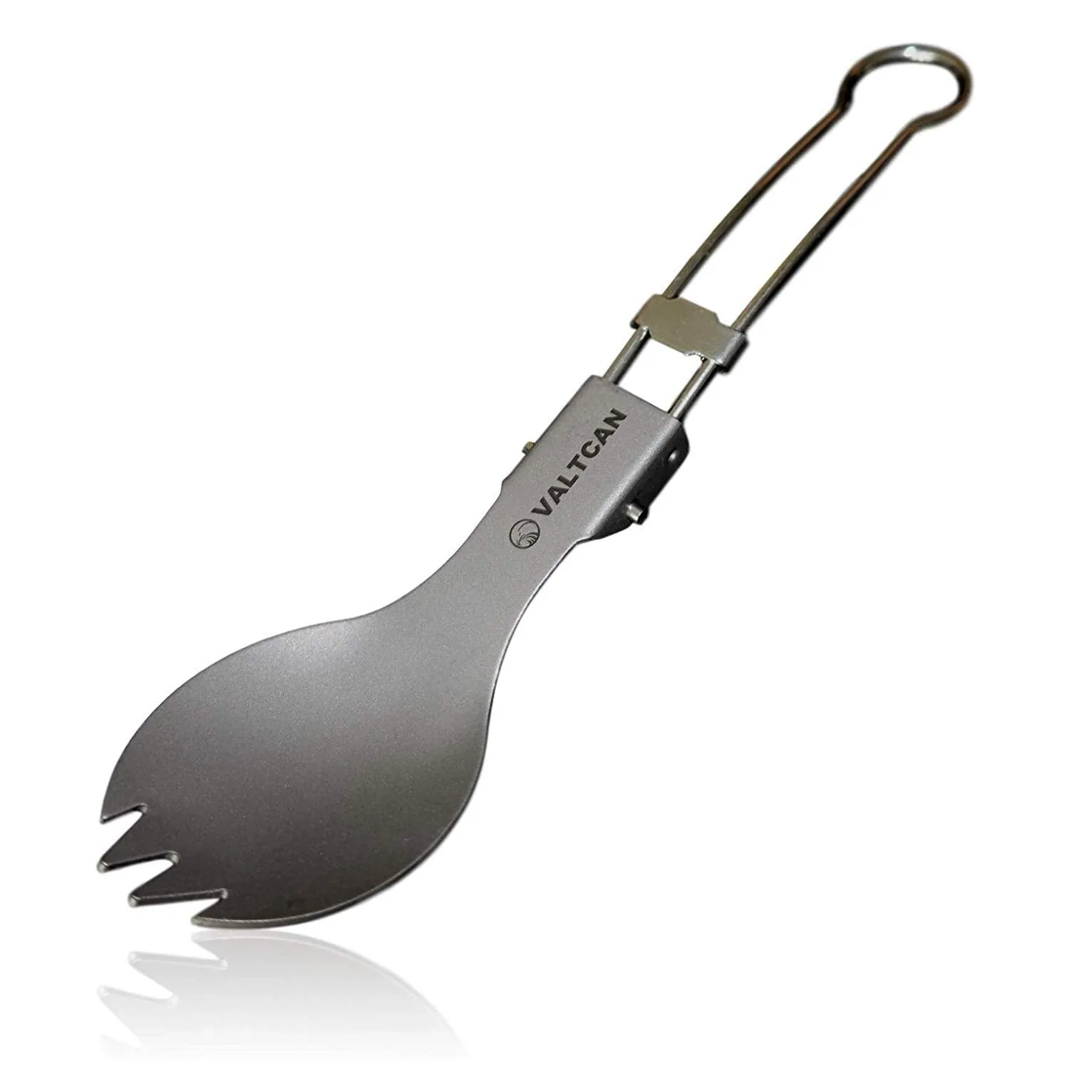 Valtcan Titanium Folding Spork Set with Carrying Bag 2 Pack 18.4g