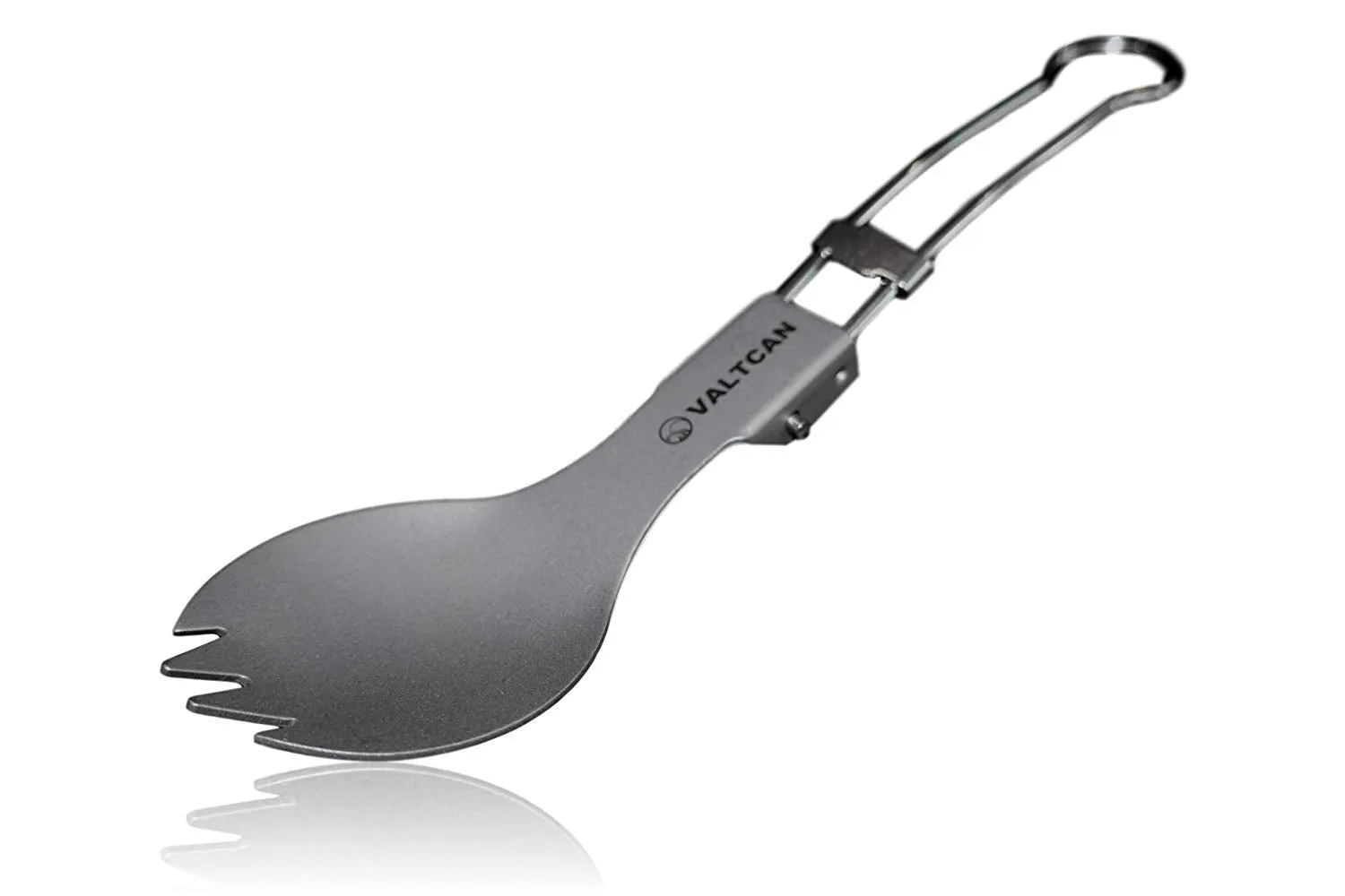 Valtcan Titanium Folding Spork Set with Carrying Bag 2 Pack 18.4g