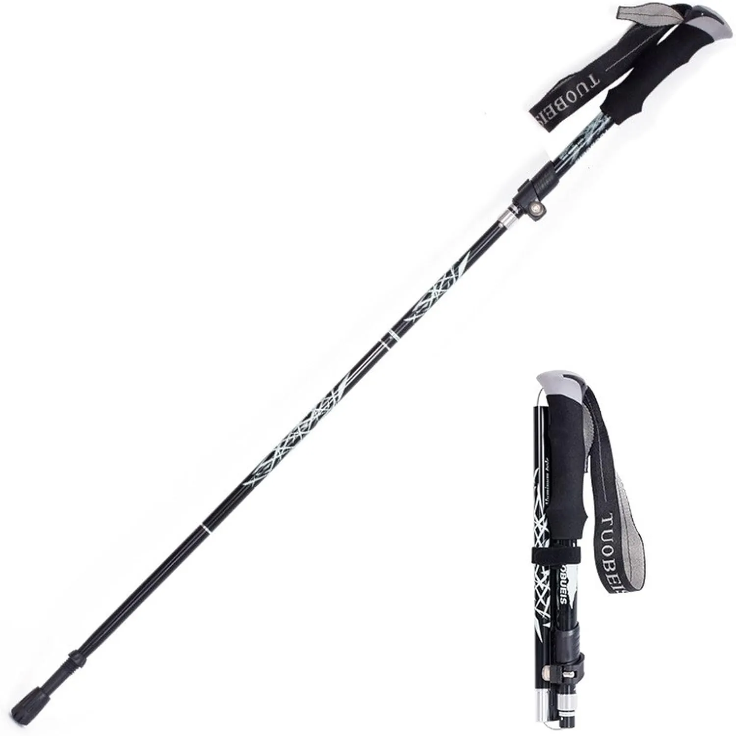 VAZZIC Climbing Stick Made of Aluminum Alloy, Lightweight, Retractable, Foldable, and Hiking