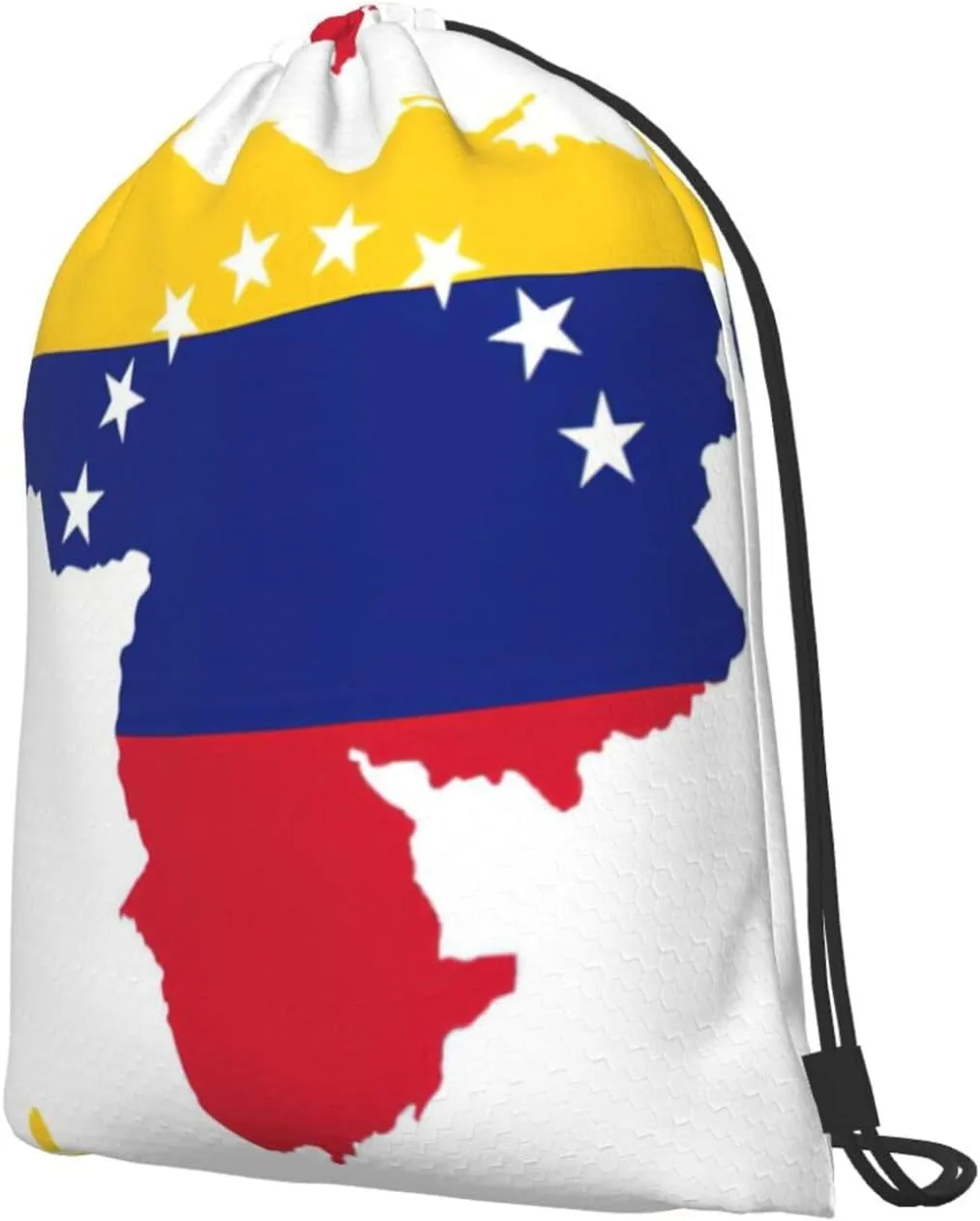 Venezuela Flag Drawstring Cinch Backpack Polyester Sack Pack String Bag For Hiking Camping Adventure