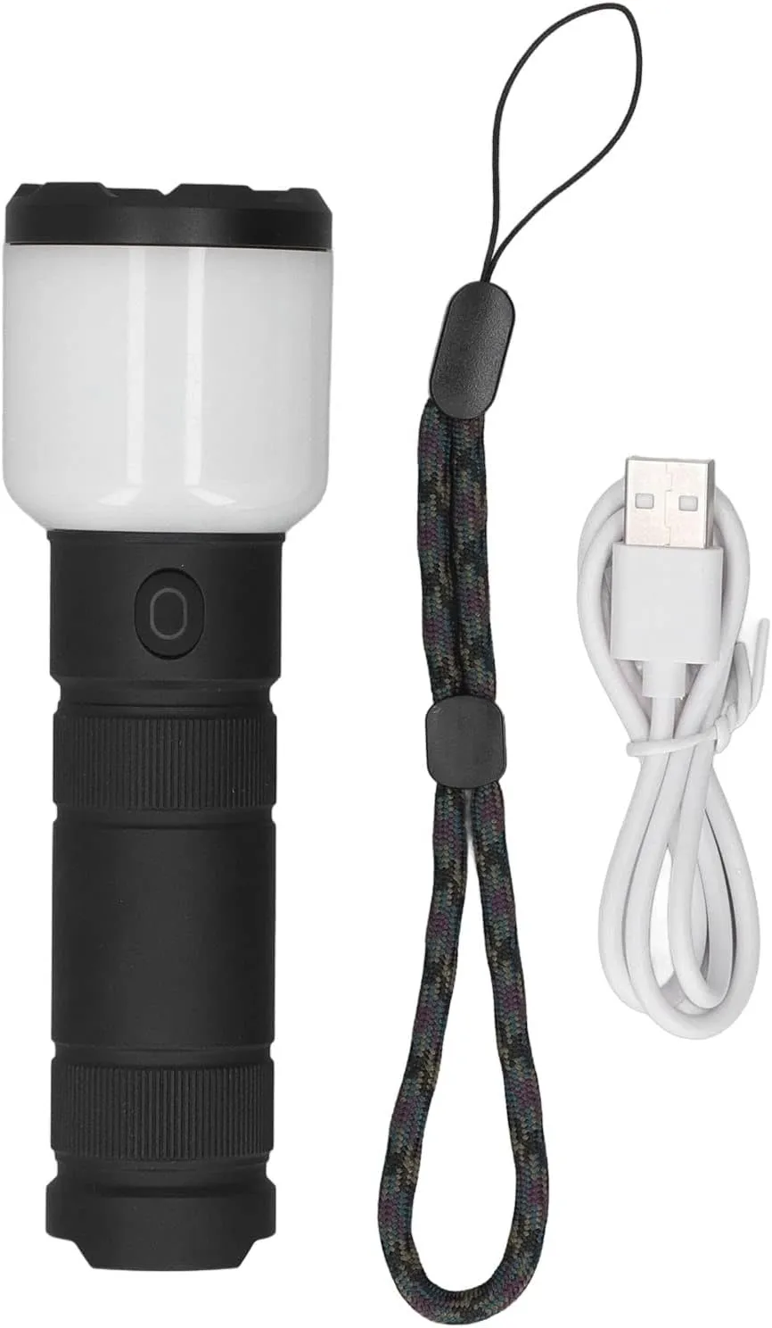 Versatile Outdoor LED Flashlight – RGB Lighting for Camping, Hiking, Adventure – Durably, Smart Power Alert, Multi - Mode Illumination