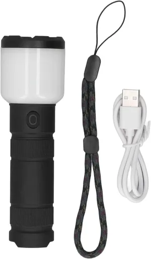 Versatile Outdoor LED Flashlight – RGB Lighting for Camping, Hiking, Adventure – Durably, Smart Power Alert, Multi - Mode Illumination