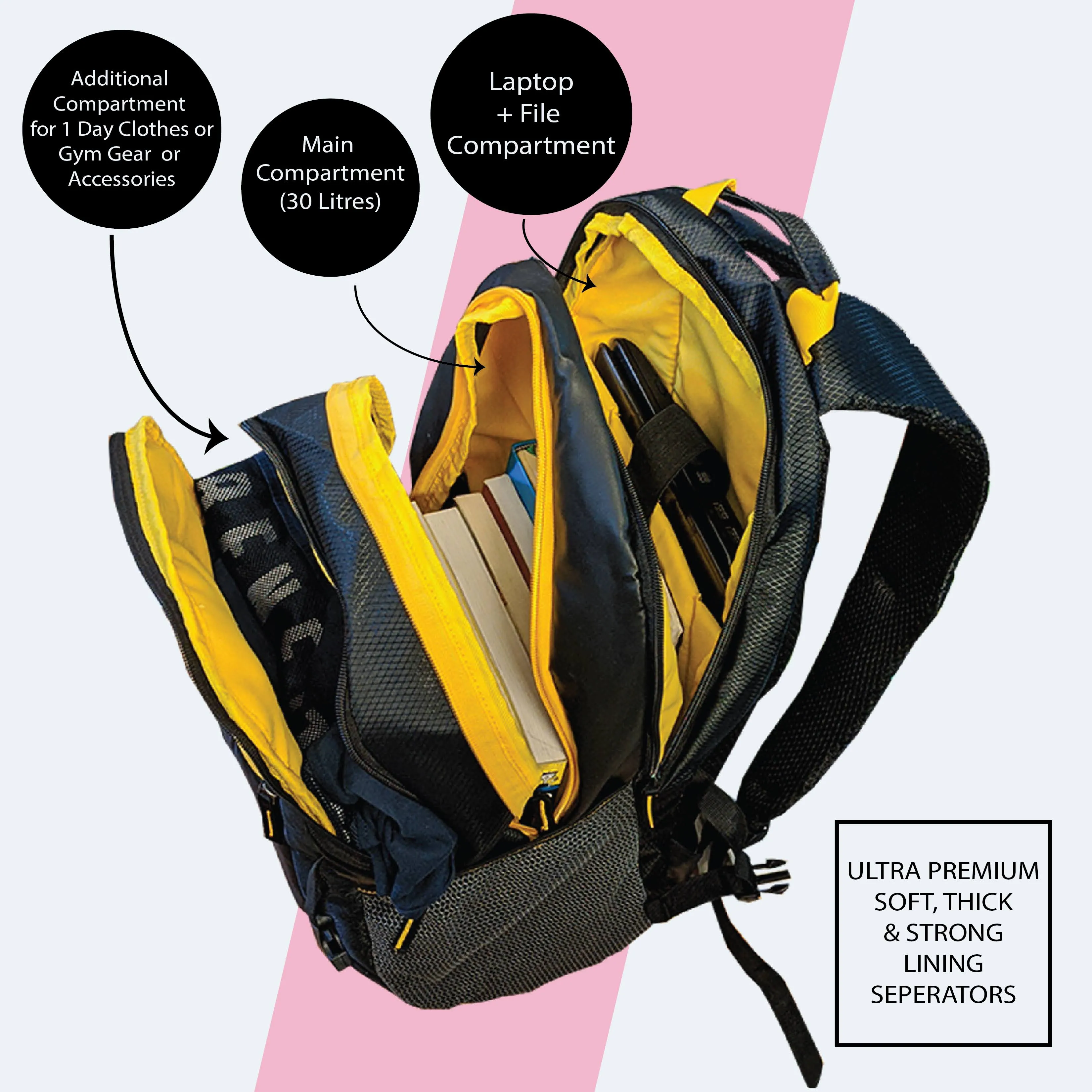 Victoria Scott 40 Ltr Black Backpack