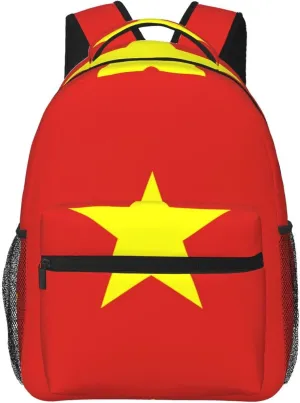 Vietnamese flag Backpack, suitable for light travel, daily multi-purpose bag, suitable for commuting, cycling, work