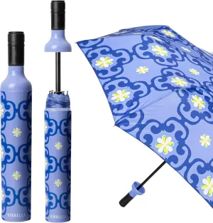VINRELLA Wine Bottle Umbrella for Rain - Portable, Compact, Waterproof, and Windproof for Travel - UV Blocker - Fun Gift