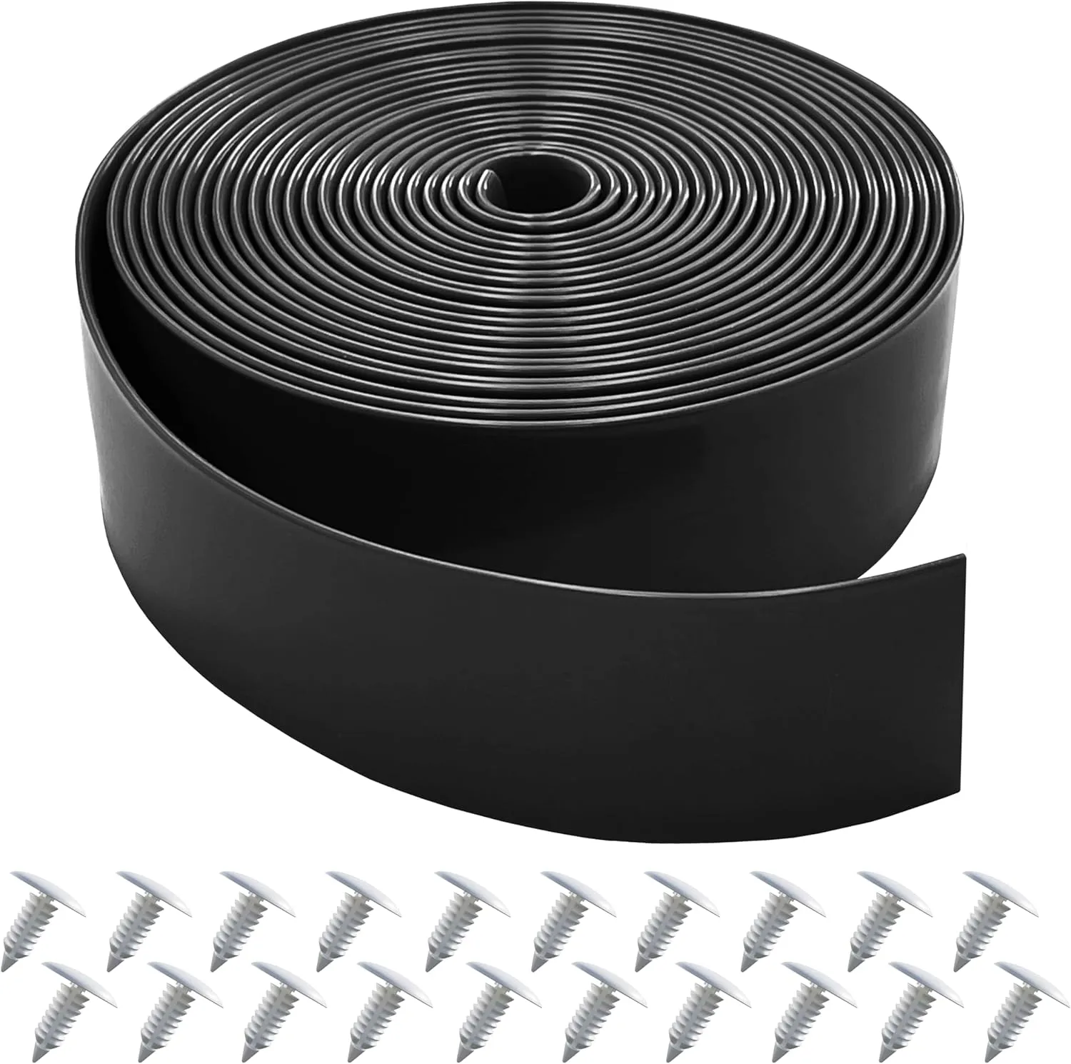 Vinyl Straps for Patio Chair Repair Kit 2'' Wide 20 Ft Long Replacement Straps   20 Free Rivets for Outdoor Lawn Furniture Chaise Lounge Repair (Black)