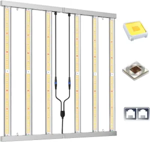 VIPARSPECTRA KS5000 LED Grow Light, 500W with Samsung LM301H Diodes, Uniform PPFD, Dimmable Daisy Chain 6 Bars, Full Spectrum Commercial Grow Lamp for Indoor Plants, Suitable for 4x4/5x5 Grow Tent