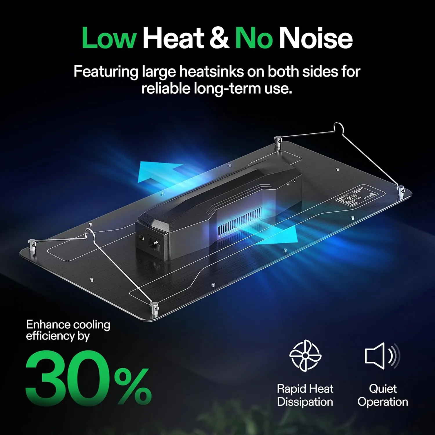 VIVOSUN VS2000 LED Grow Light with Full Spectrum Diodes & Brand Driver Dimmable Lights Sunlike for Seedling Veg & Bloom Plant Grow Lamps for 4x2/3x3 Grow Tent