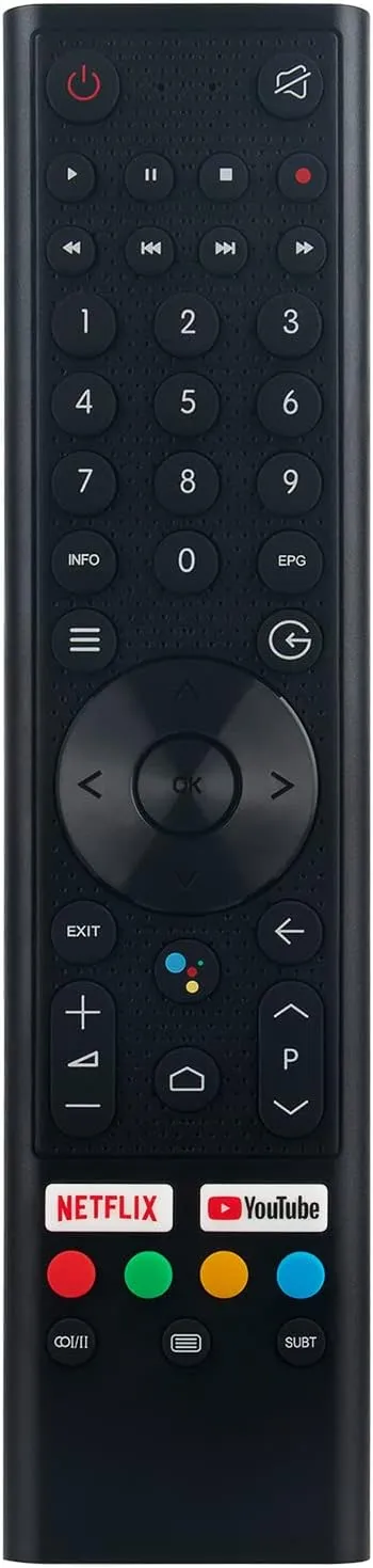 Voice Replacement Remote Control Applicable for Sansui 4K UHD HDR Smart LED Android TV ES43S1UA ES65E1A ES75E1A