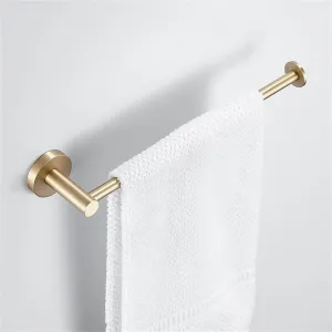 Wall-Mounted Bathroom Towel Rack Brass Brushed Hanging Kitchen Storage Shelf
