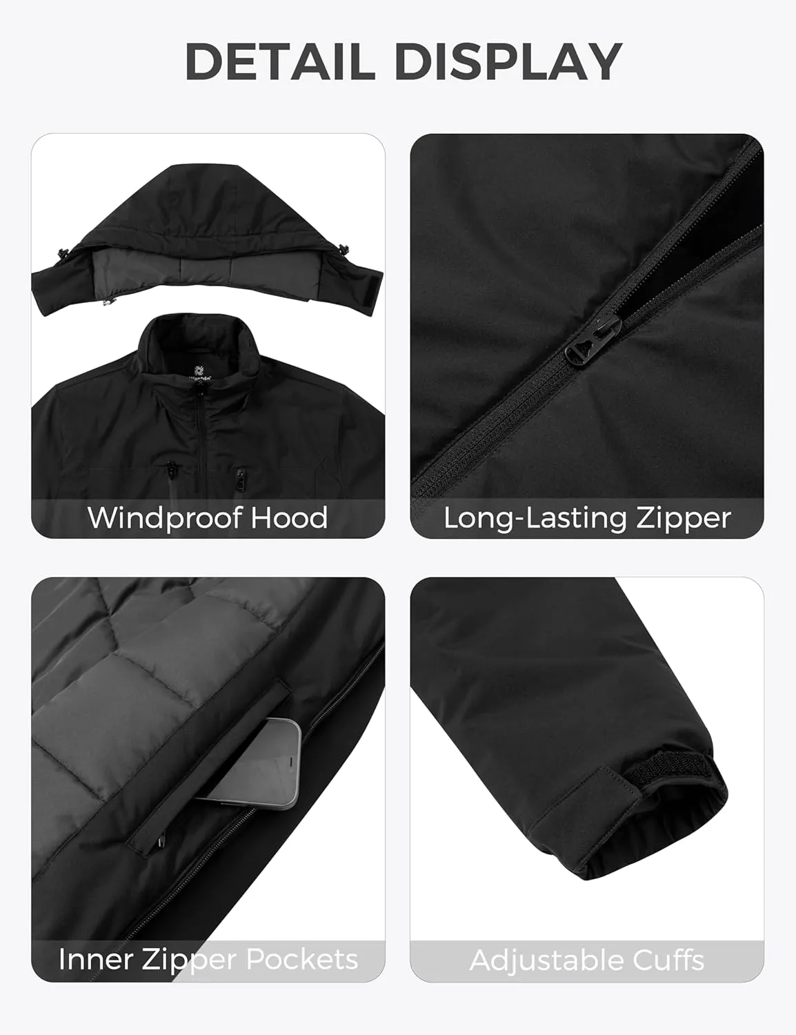 wantdo Men's Mountain Skiing Jacket Snowboarding Jackets Waterproof Winter Snow Coat Windproof Raincoat