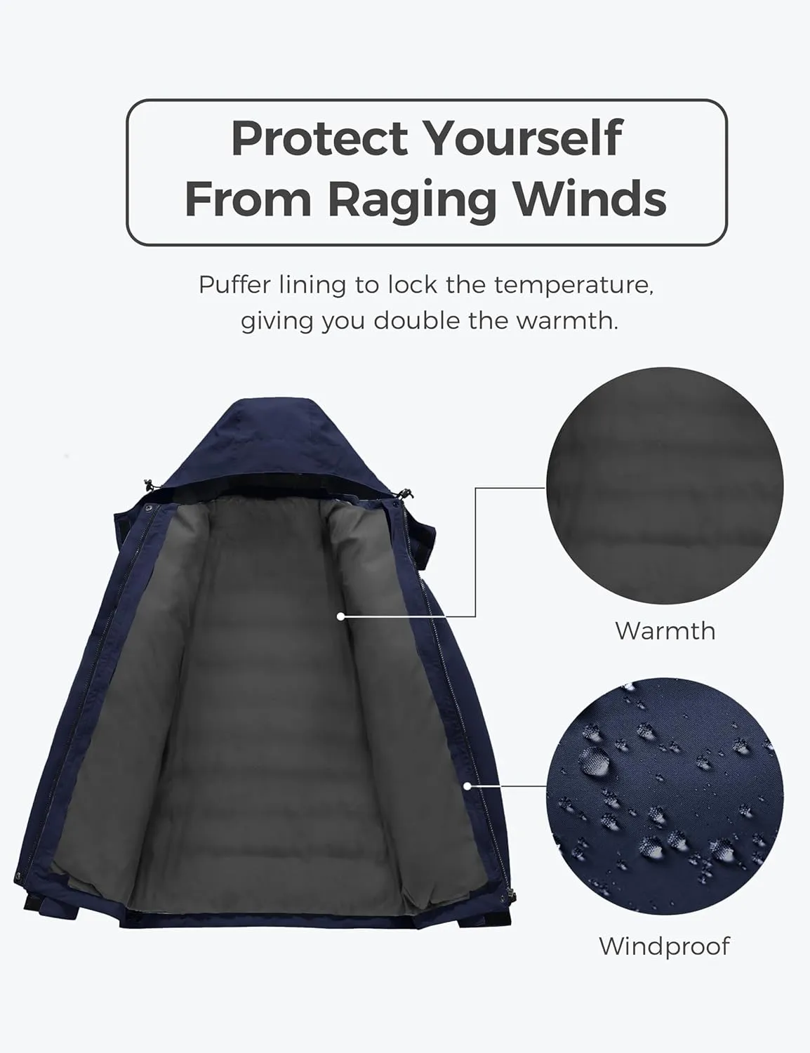 wantdo Women's 3 in 1 Waterproof Ski Jacket Windproof Winter Snow Coat Snowboarding Jackets Warm Raincoat