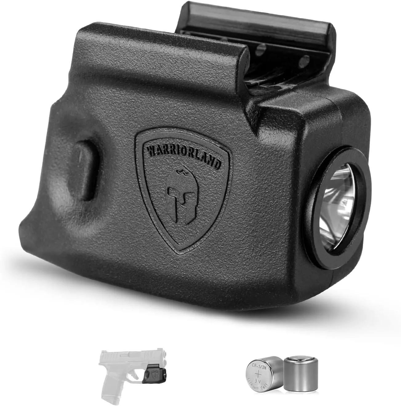 WARRIORLAND Hellcat Mini Gun Light Tailored Made for Springfield Armory Hellcat Pistol, 150 Lumens Hellcat Handgun Light, LED Tactical Flashlight Hellcat SL-1