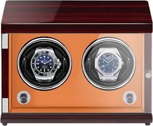 Watch Winders - Rechargeable Two-Position Watch Shaker Mechanical Watch Winder Vertical Automatic Watch Winding Box with Light-Sensitive Led Light