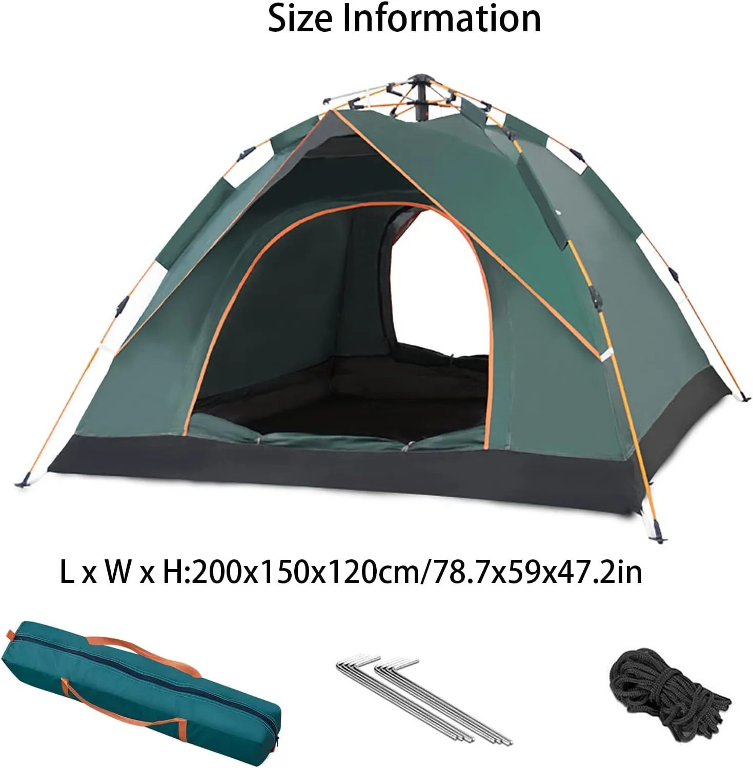 Waterproof Camping Tent, Easy Setup Instant Pop Up Tent Weatherproof, Foldable Automatic Tents Portable, Outdoor Portable Dome Tents, for Backpacking, Hiking, or Beach