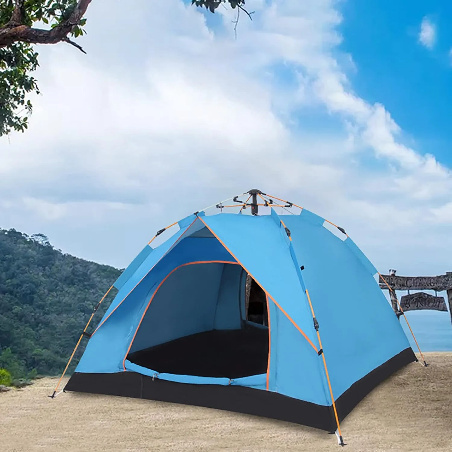 Waterproof Camping Tent, Easy Setup Instant Pop Up Tent Weatherproof, Foldable Automatic Tents Portable, Outdoor Portable Dome Tents, for Backpacking, Hiking, or Beach
