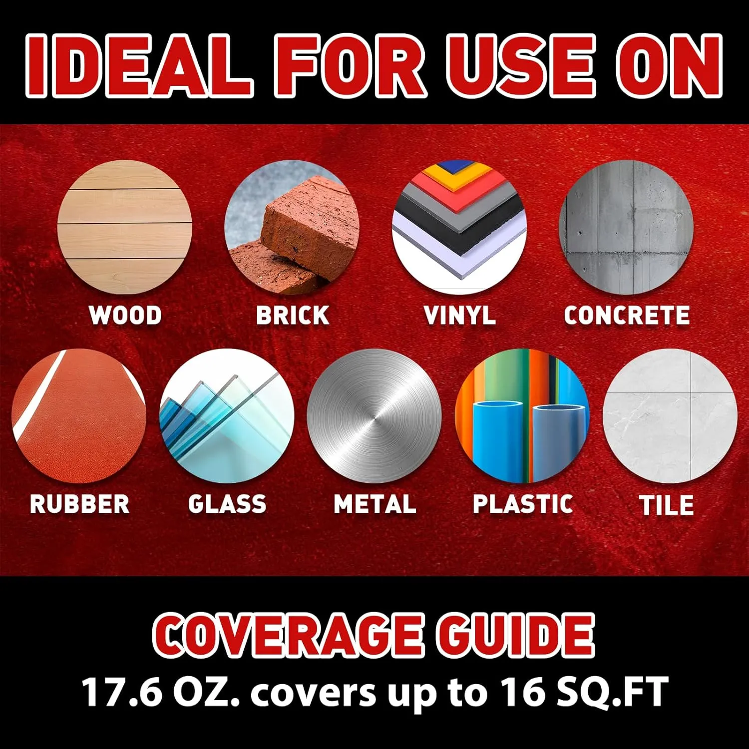 Waterproof Patch & Seal Rubberized Sealant Spray, 17 oz (Pack of 6) Point & Spray to Seal Cracks, Holes, Leaks, Black Rubber Sealant Perfect for Gutters, Wood, Campers, Roof Repair, Windows