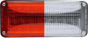 Whelen 700 Series Super LED Light, Red/White Split LED with Clear Lens - 70RC6FCR