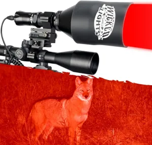 Wicked Lights W404iC Long Range Red Night Hunting Light Kit for Coyote, Fox, Bobcat, Hogs, and Predators W2077
