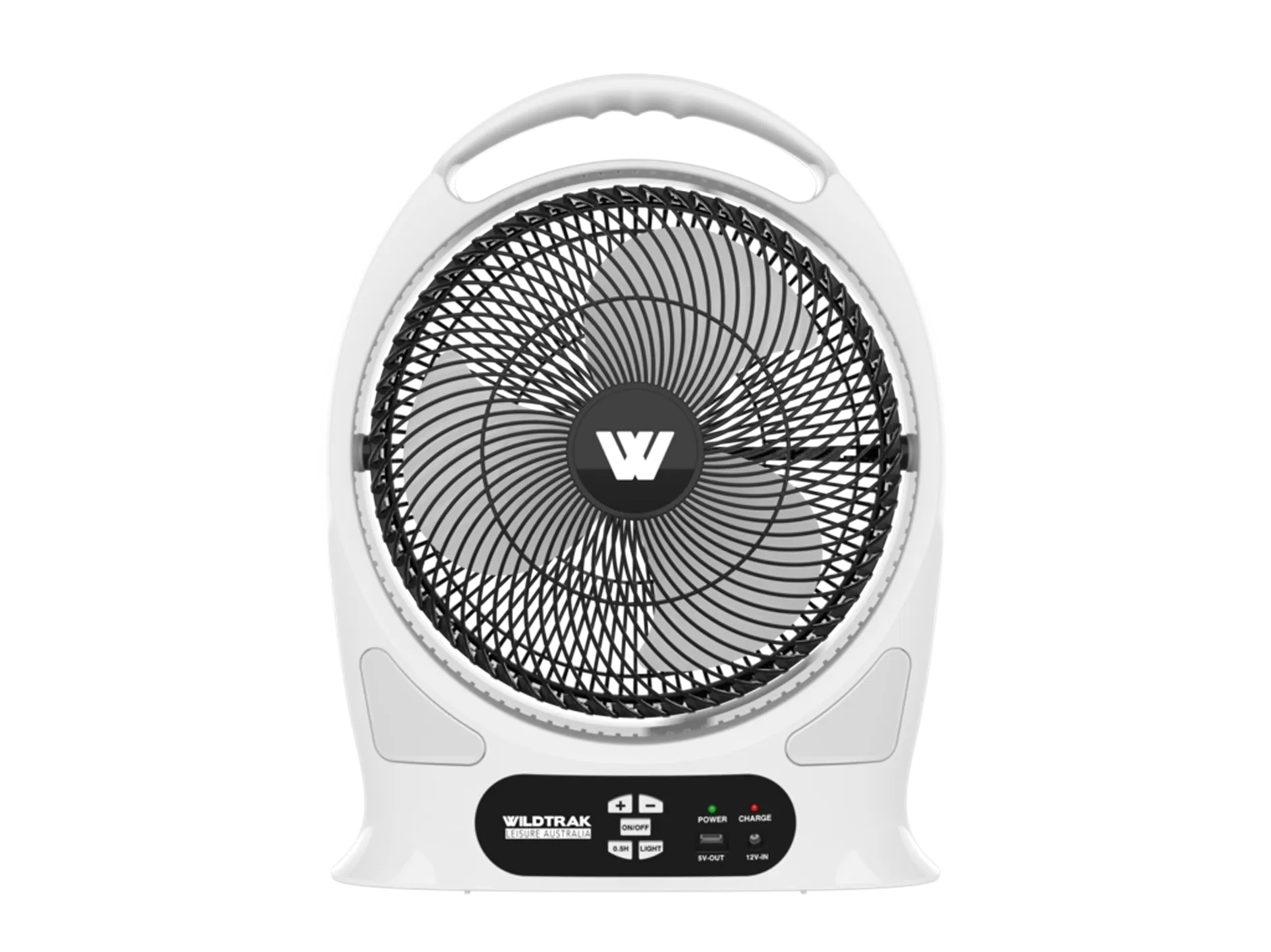 Wildtrak 30cm Fan Lithium Rechargeable Battery LED Light