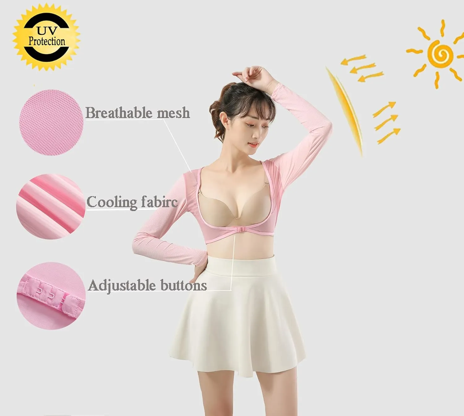 Women's Golf Cooling Shawl Outdoor Sun Protection Arm Sleeves