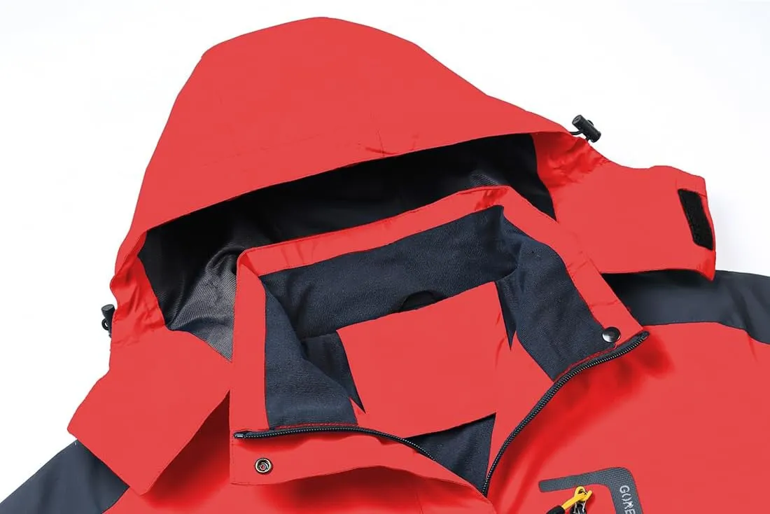 Women's Hooded Waterproof Rain Jacket Windproof Windbreaker Outdoor Raincoats for Gardening Hiking