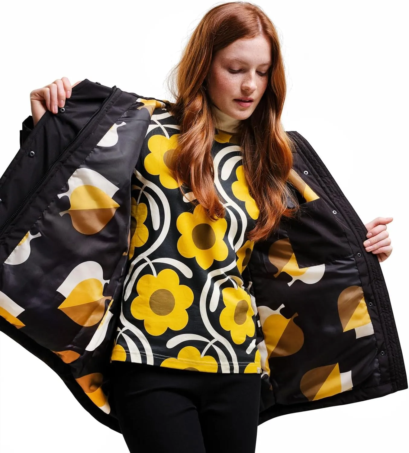 Womens Orla Kiely Waterproof Retro Floral Rain Mac Coat Jacket