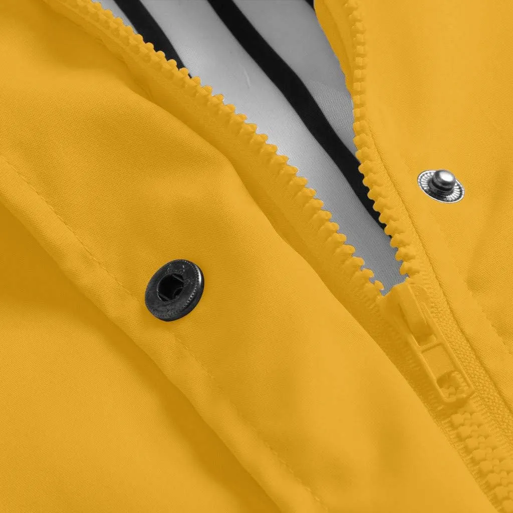 Women's Raincoats Windbreaker Rain Jacket Waterproof Lightweight Outdoor Hooded Trench Coats