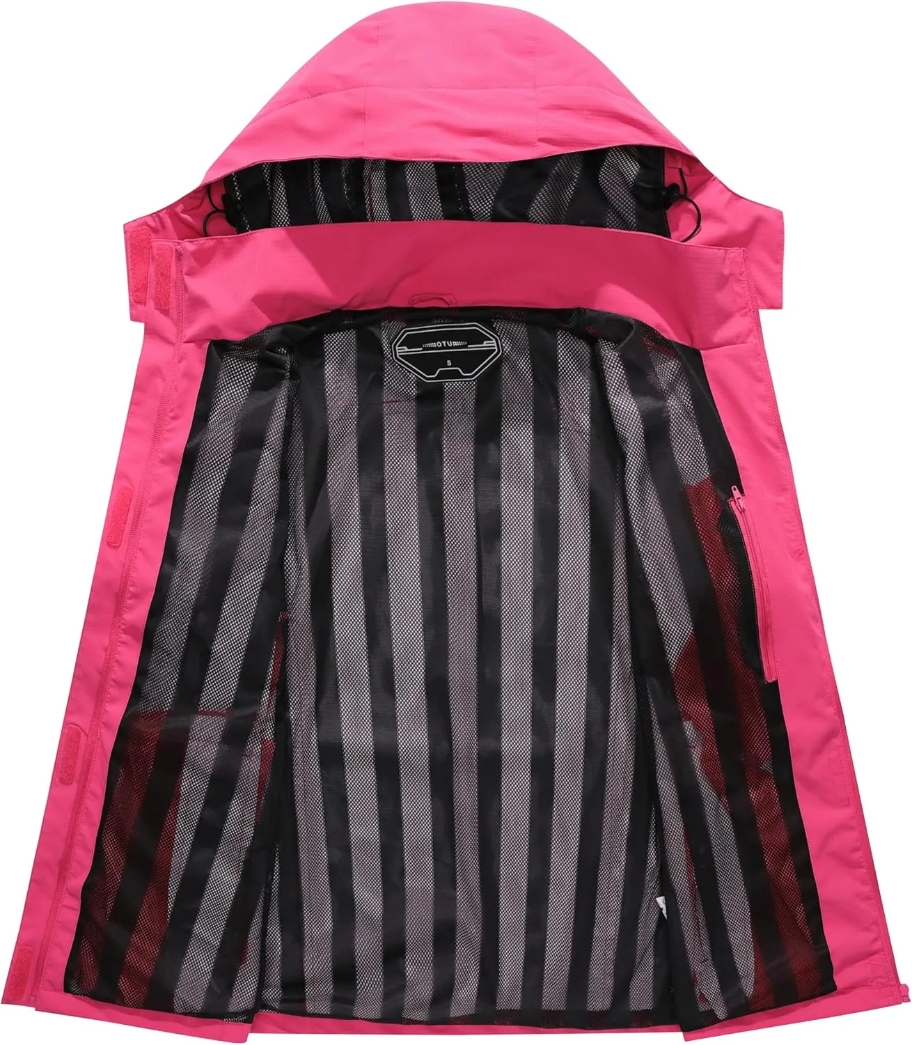Women's Waterproof Raincoat Lightweight Rain Jacket Detachable Hood Travel Outdoor