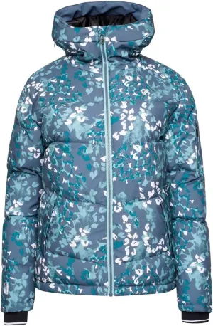 Womens/Ladies Verdict Animal Print Insulated Hooded Ski Jacket (6 US) (Canton Green)