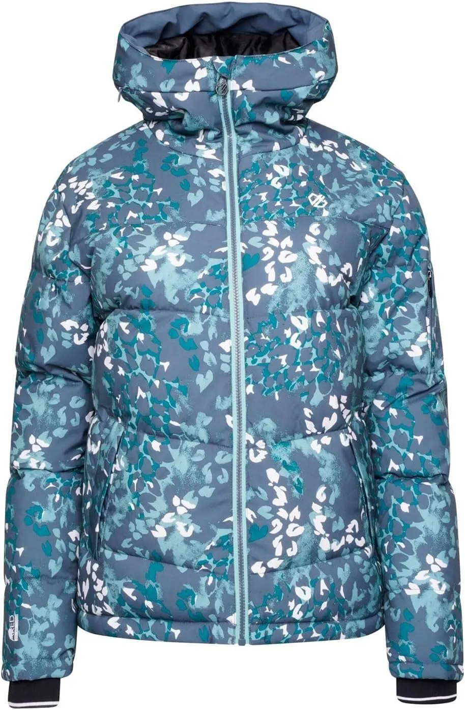 Womens/Ladies Verdict Animal Print Insulated Hooded Ski Jacket (6 US) (Canton Green)