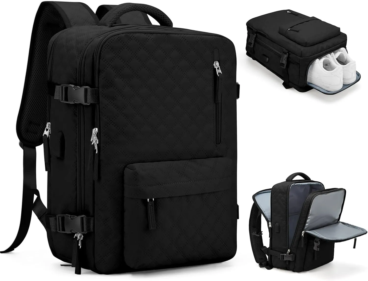 WONHOX Large Travel Backpack Carry on Flight Approved Laptop Work Business Backpack for Women Men Mochila de Viaje