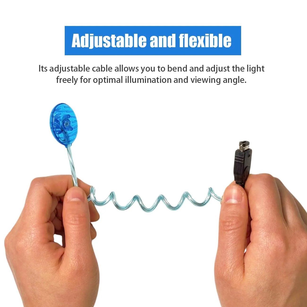Worm Light for Gameboy Advance Illumination Night LED Lamps for GBA Game Boy Advance Flexible Worm Screen Light Console Attachment Screen Light Backlight Plug and Play ABS, Blue