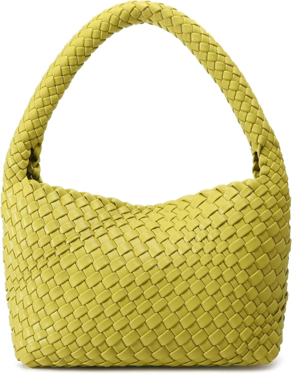 Woven Bag for Women, Small Vegan Leather Summer Beach Purse, and Travel Handbags Ladies' Retro Chic Shoulder Bags