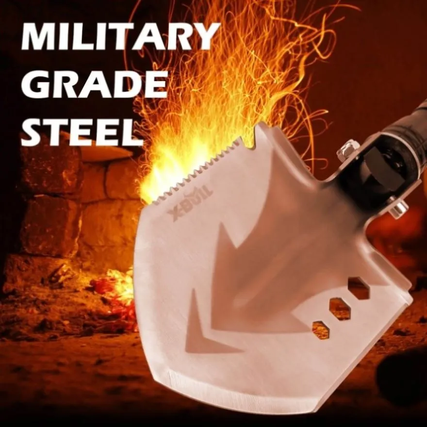 X-BULL Folding Shovel Outdoor Camping Survival Tools Multifunction Military V211-AUEB-FS001