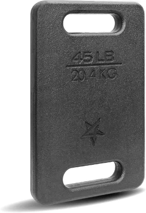 Yes4All Cast Iron Ruck Weight, Weighted Plate for Rucking, Swings, Squat, Strength Training - Multiple Weights: 10LB to 45LB