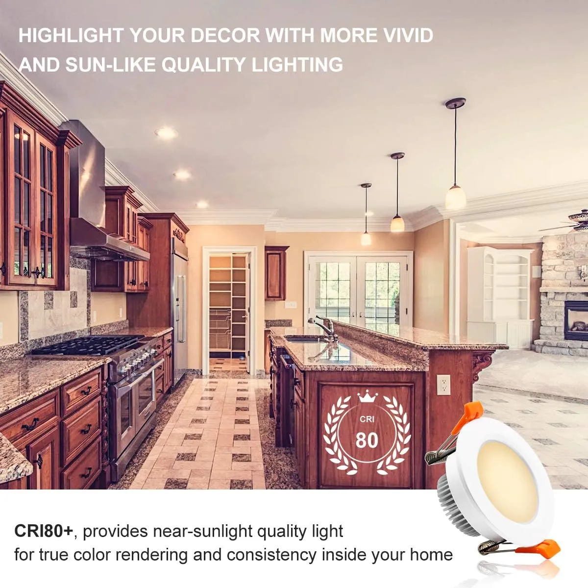 YGS-Tech 2 Inch LED Recessed Lighting, Dimmable Downlight 3W(35W Halogen Equivalent), CRI80, 3000K Warm White Ceiling Light with LED Driver(10 Pack)