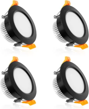 YGS-Tech 3 Inch LED Recessed Lighting, Dimmable Downlight 5W(40W Halogen Equivalent), CRI80, 4000K Natural White, Ceiling Light with LED Driver(4 Pack)