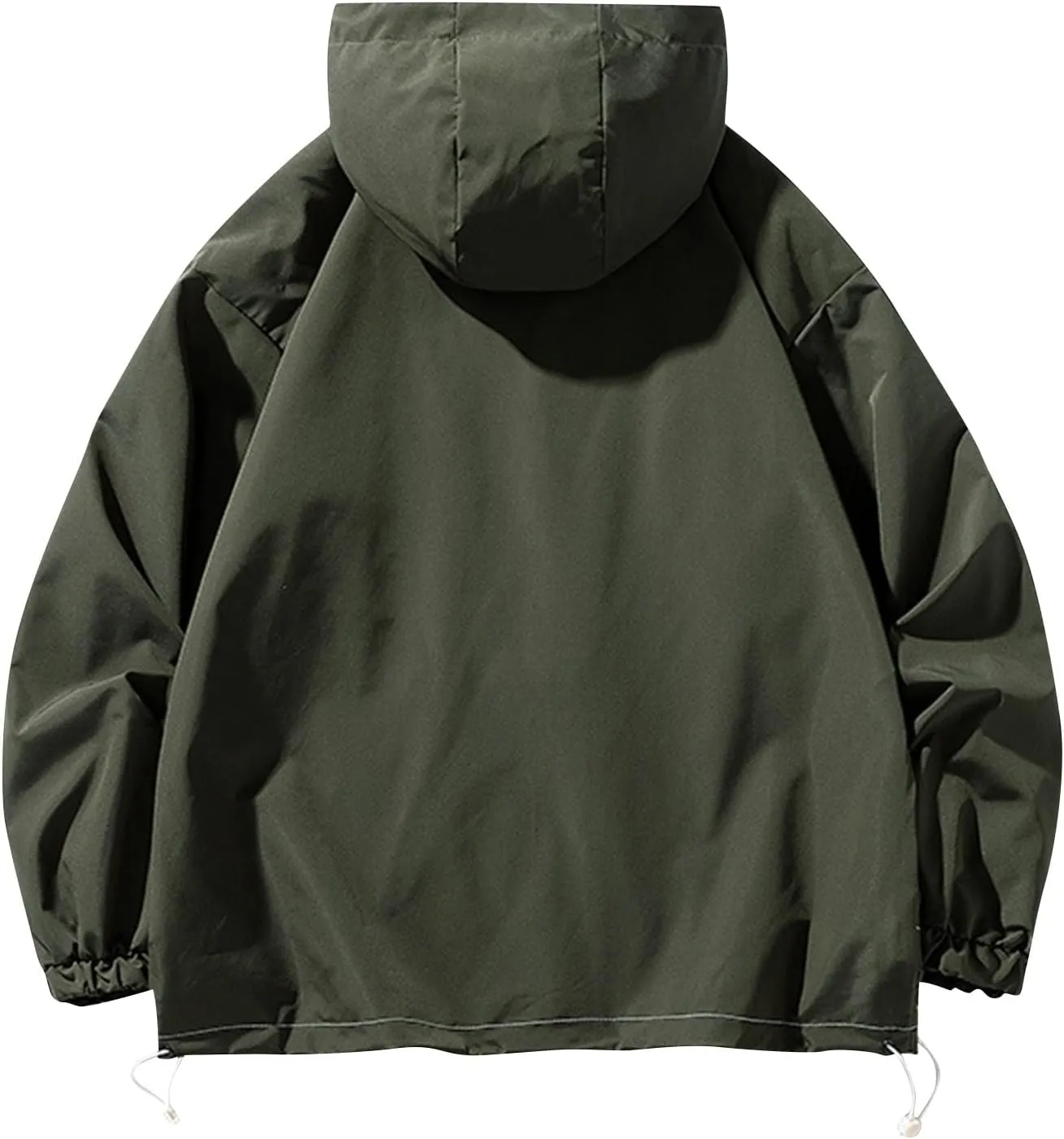 Ymosrh Men's Jacket Waterproof Rain Lightweight Hooded Shell for Travel Hiking Golf Raincoats with Hood, M-5XL