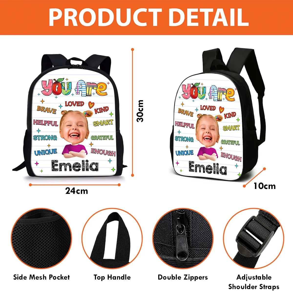 You Are kind - Personalized Kids Backpack - Birthday Gift - School Bags For Children & Toddlers