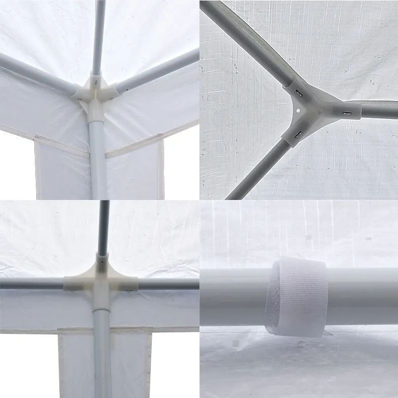 Zeny 10'x 30' White Gazebo Wedding Party Tent Canopy With 6 Windows & 2 Sidewalls-8