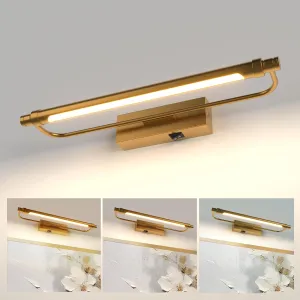 ZitoStory Battery Operated Picture Light with Remote,Wireless Dimmable Art Lights for Paintings Rechargeable Gallery Light Artwork Lighting for Canvas, Portrait (Gold,16'' Inch)