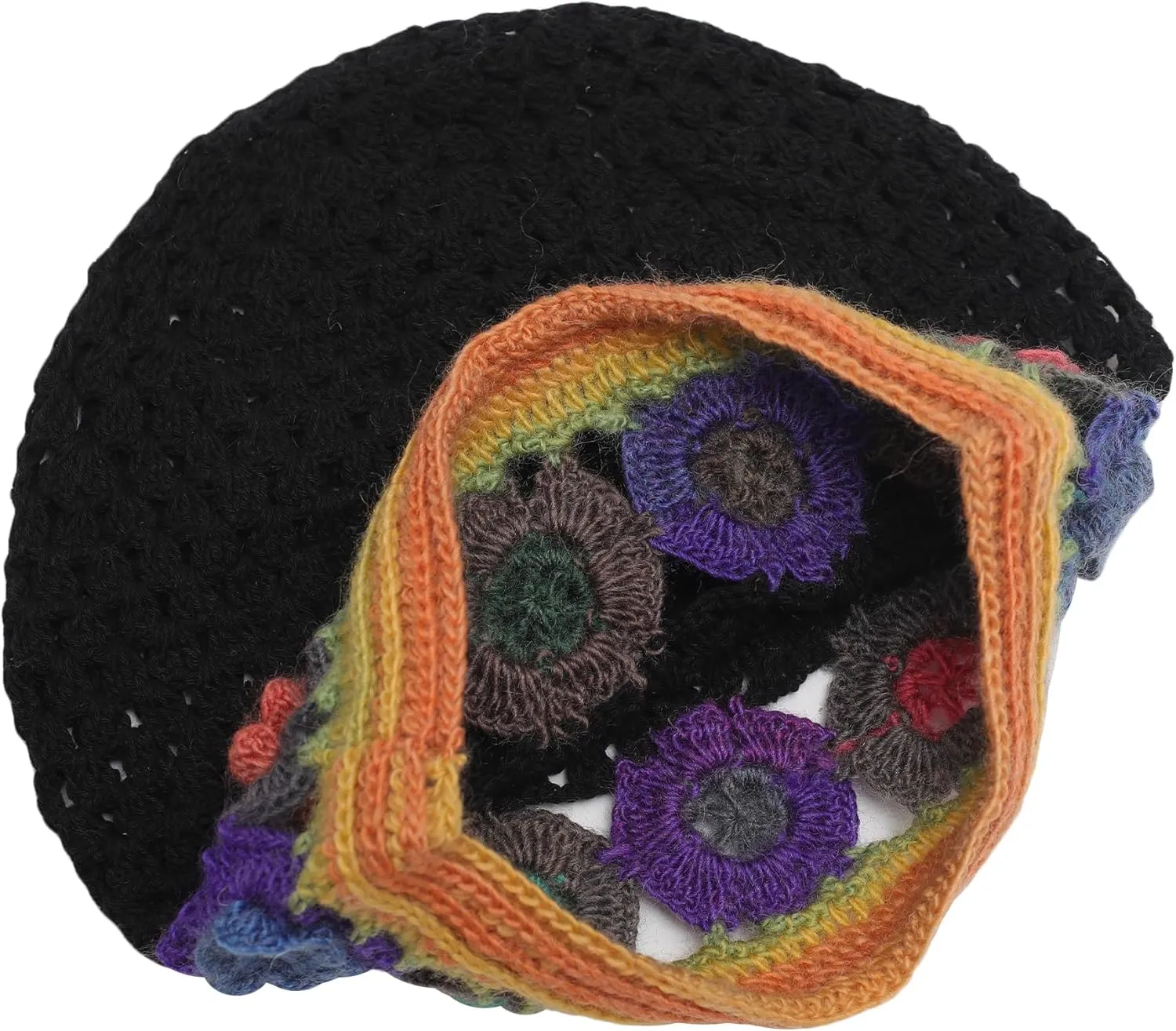 ZLYC Women Cotton Crochet Slouchy Beanie Hat Handmade Knit Summer Skull Cap