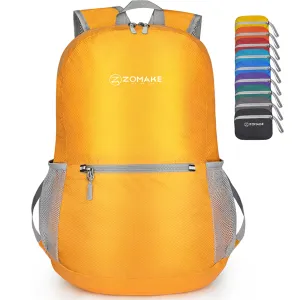 ZOMAKE Ultra Lightweight Hiking Backpack 20L, Packable Small Backpacks Water Resistant Daypack for Women Men(Yellow New)